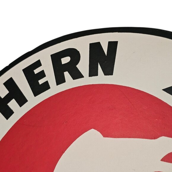 Vintage GREAT NORTHERN Railway Logo Painted Wooden Sign Railroad 11" Cork - Picture 3 of 7